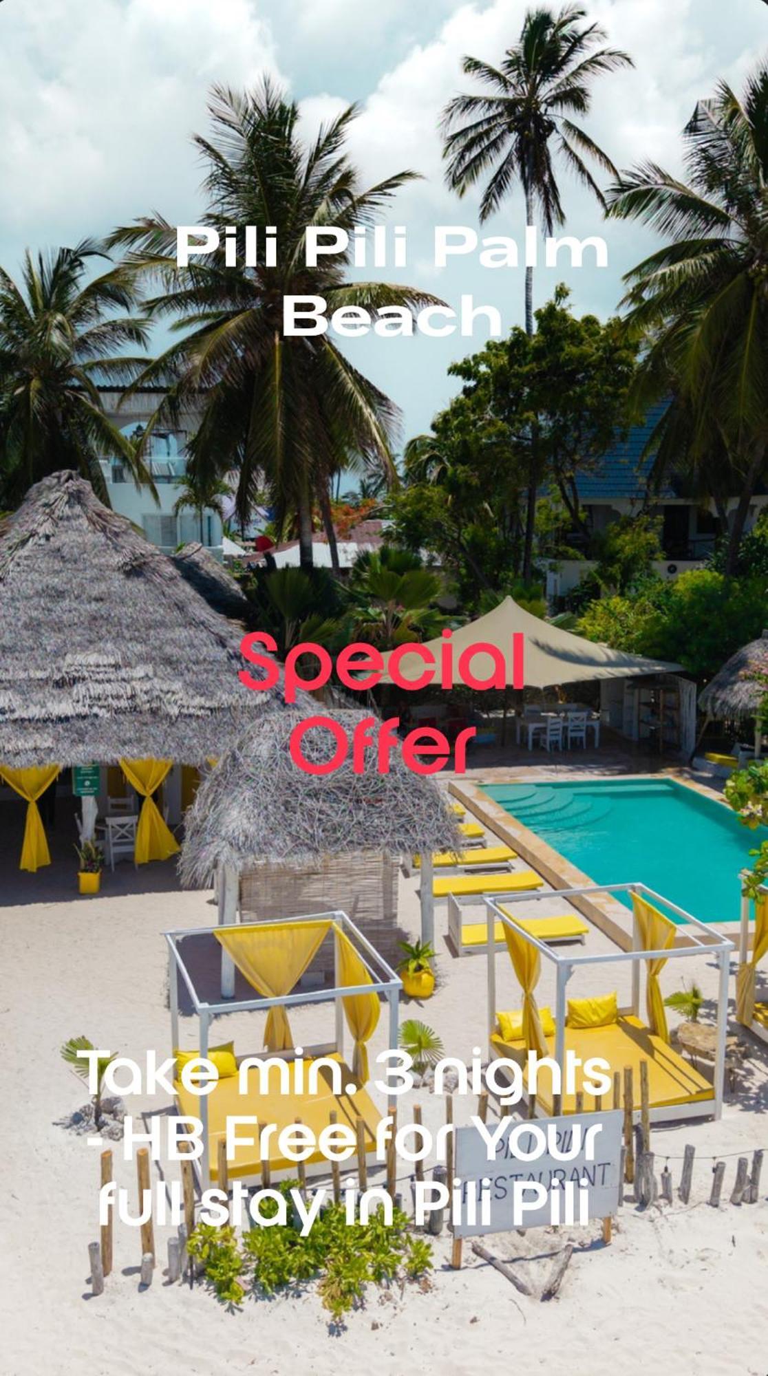 Pili Pili Palm Beach Jambiani  Exteriér fotografie